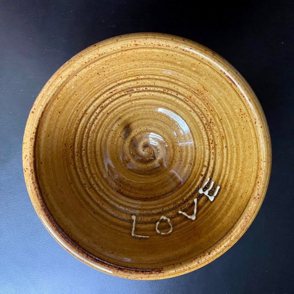 New Handmade "LOVE" Great Bay Pottery NH Dish Bowl - Picture 6 of 6